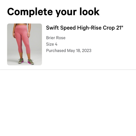 Lululemon Swift Speed High Rise Crop 21” - Picture 3 of 3